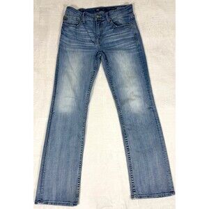BKE Jake Bootcut Stretch Jeans Mens 33x34 Measures 31x31 Faded Blue Denim